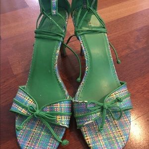 Lace up Plaid Heels